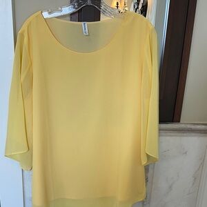Elegant Sheer Yellow Blouse